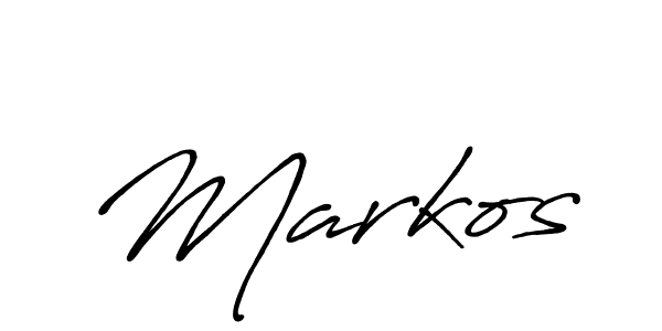 Make a beautiful signature design for name Markos. With this signature (Antro_Vectra_Bolder) style, you can create a handwritten signature for free. Markos signature style 7 images and pictures png