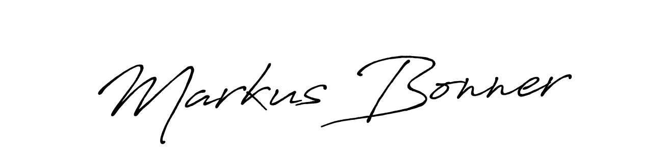 How to make Markus Bonner name signature. Use Antro_Vectra_Bolder style for creating short signs online. This is the latest handwritten sign. Markus Bonner signature style 7 images and pictures png