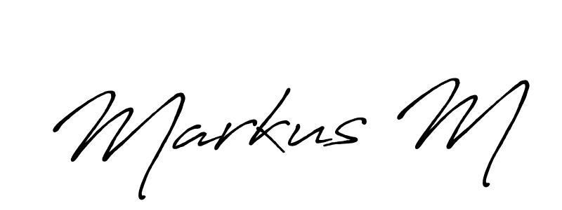 Design your own signature with our free online signature maker. With this signature software, you can create a handwritten (Antro_Vectra_Bolder) signature for name Markus M. Markus M signature style 7 images and pictures png