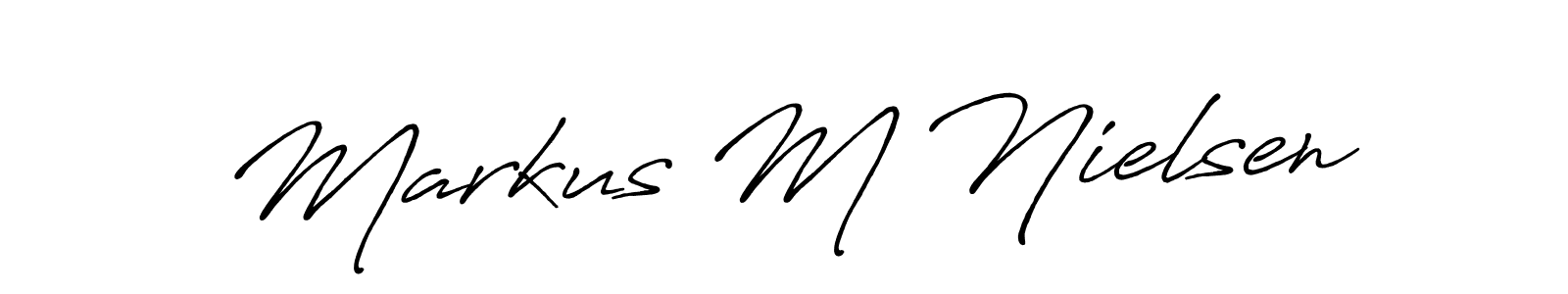 if you are searching for the best signature style for your name Markus M Nielsen. so please give up your signature search. here we have designed multiple signature styles  using Antro_Vectra_Bolder. Markus M Nielsen signature style 7 images and pictures png