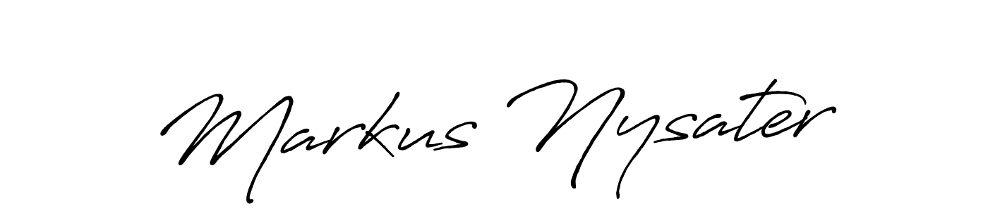 Markus Nysater stylish signature style. Best Handwritten Sign (Antro_Vectra_Bolder) for my name. Handwritten Signature Collection Ideas for my name Markus Nysater. Markus Nysater signature style 7 images and pictures png