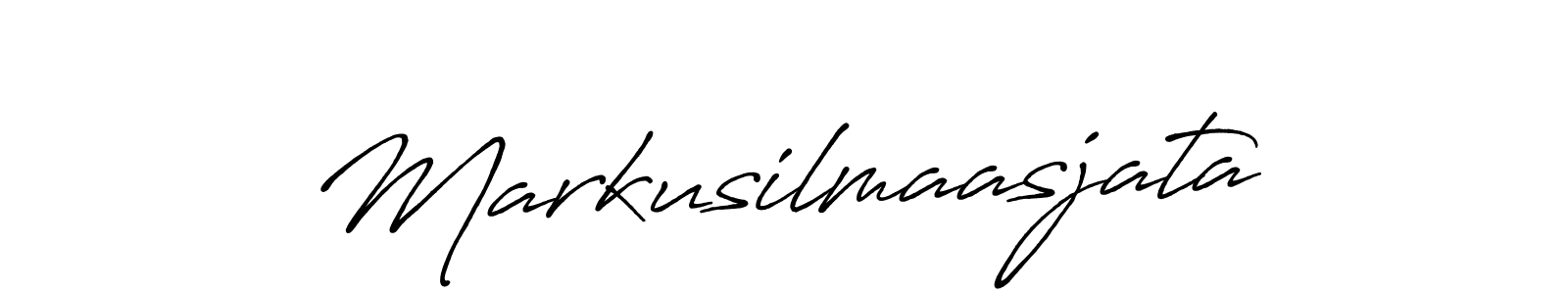 How to make Markusilmaasjata name signature. Use Antro_Vectra_Bolder style for creating short signs online. This is the latest handwritten sign. Markusilmaasjata signature style 7 images and pictures png