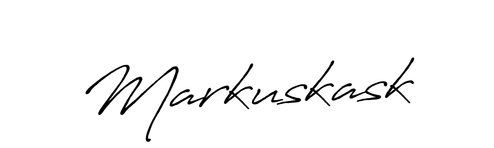 Design your own signature with our free online signature maker. With this signature software, you can create a handwritten (Antro_Vectra_Bolder) signature for name Markuskask. Markuskask signature style 7 images and pictures png