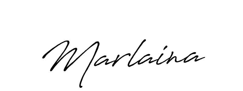 Marlaina stylish signature style. Best Handwritten Sign (Antro_Vectra_Bolder) for my name. Handwritten Signature Collection Ideas for my name Marlaina. Marlaina signature style 7 images and pictures png