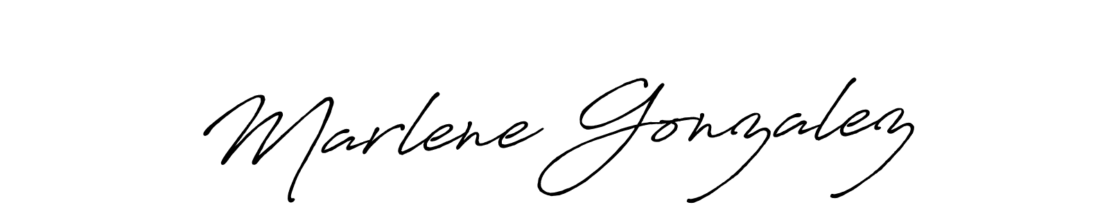 Make a short Marlene Gonzalez signature style. Manage your documents anywhere anytime using Antro_Vectra_Bolder. Create and add eSignatures, submit forms, share and send files easily. Marlene Gonzalez signature style 7 images and pictures png