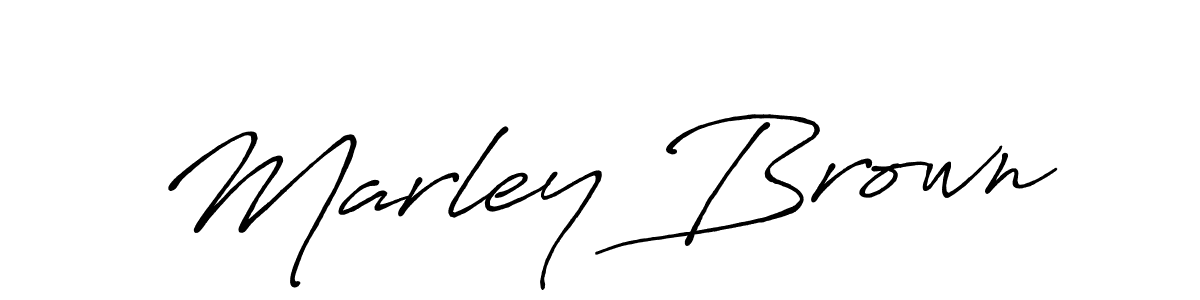 Make a beautiful signature design for name Marley Brown. With this signature (Antro_Vectra_Bolder) style, you can create a handwritten signature for free. Marley Brown signature style 7 images and pictures png