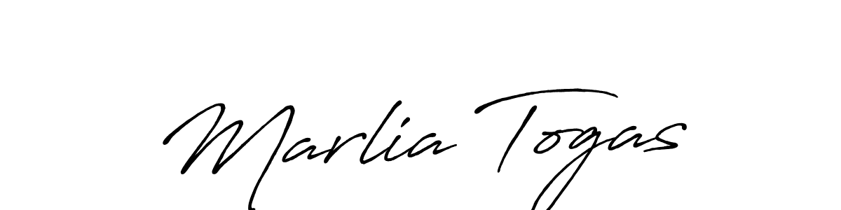 Design your own signature with our free online signature maker. With this signature software, you can create a handwritten (Antro_Vectra_Bolder) signature for name Marlia Togas. Marlia Togas signature style 7 images and pictures png