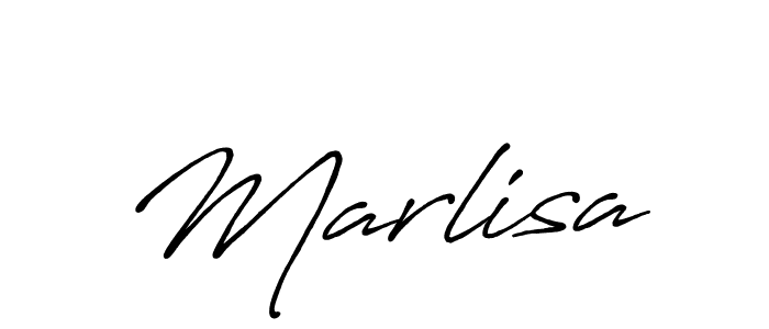 Use a signature maker to create a handwritten signature online. With this signature software, you can design (Antro_Vectra_Bolder) your own signature for name Marlisa. Marlisa signature style 7 images and pictures png