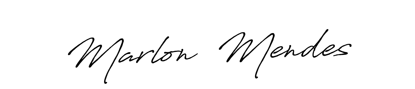 Antro_Vectra_Bolder is a professional signature style that is perfect for those who want to add a touch of class to their signature. It is also a great choice for those who want to make their signature more unique. Get Marlon  Mendes name to fancy signature for free. Marlon  Mendes signature style 7 images and pictures png