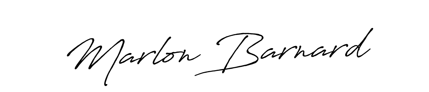 Marlon Barnard stylish signature style. Best Handwritten Sign (Antro_Vectra_Bolder) for my name. Handwritten Signature Collection Ideas for my name Marlon Barnard. Marlon Barnard signature style 7 images and pictures png