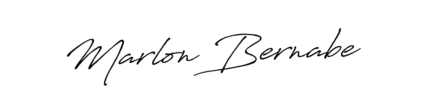 Create a beautiful signature design for name Marlon Bernabe. With this signature (Antro_Vectra_Bolder) fonts, you can make a handwritten signature for free. Marlon Bernabe signature style 7 images and pictures png