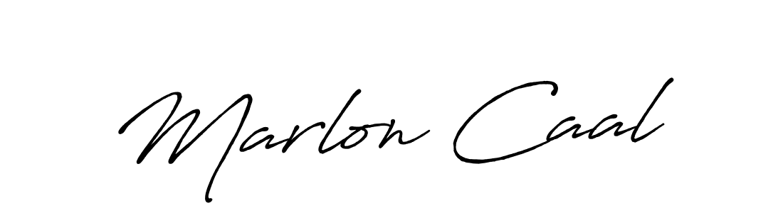 Use a signature maker to create a handwritten signature online. With this signature software, you can design (Antro_Vectra_Bolder) your own signature for name Marlon Caal. Marlon Caal signature style 7 images and pictures png