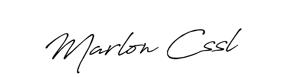 Make a beautiful signature design for name Marlon Cssl. With this signature (Antro_Vectra_Bolder) style, you can create a handwritten signature for free. Marlon Cssl signature style 7 images and pictures png