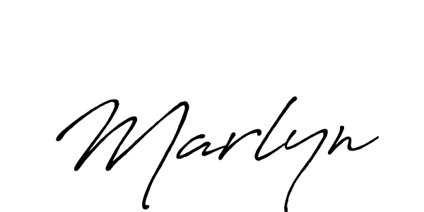 Use a signature maker to create a handwritten signature online. With this signature software, you can design (Antro_Vectra_Bolder) your own signature for name Marlyn. Marlyn signature style 7 images and pictures png