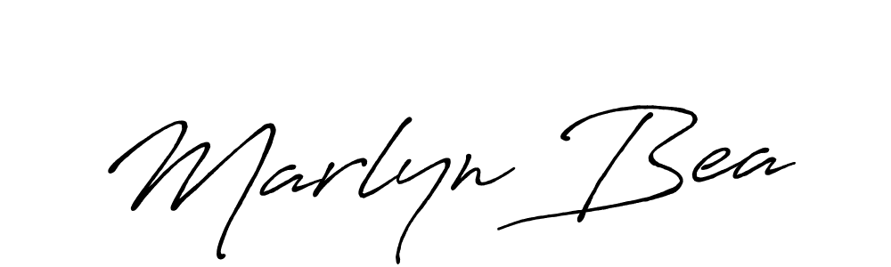 Use a signature maker to create a handwritten signature online. With this signature software, you can design (Antro_Vectra_Bolder) your own signature for name Marlyn Bea. Marlyn Bea signature style 7 images and pictures png