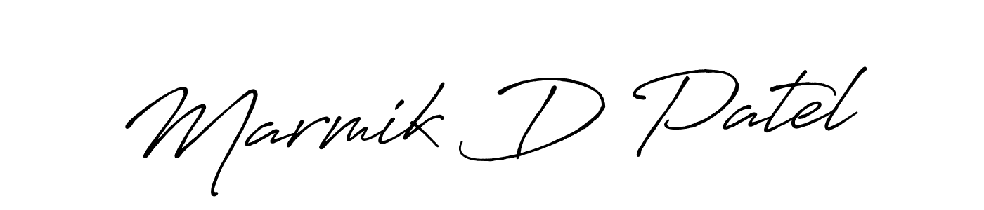 Use a signature maker to create a handwritten signature online. With this signature software, you can design (Antro_Vectra_Bolder) your own signature for name Marmik D Patel. Marmik D Patel signature style 7 images and pictures png