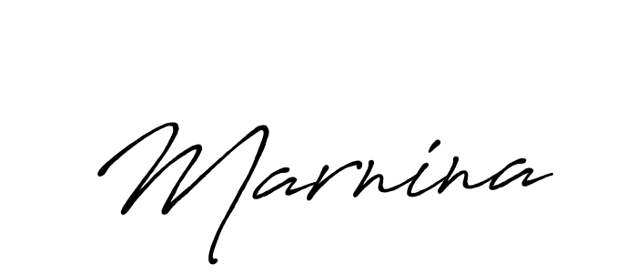 How to make Marnina name signature. Use Antro_Vectra_Bolder style for creating short signs online. This is the latest handwritten sign. Marnina signature style 7 images and pictures png