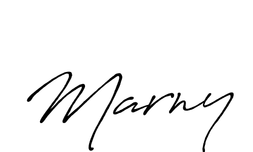 How to make Marny signature? Antro_Vectra_Bolder is a professional autograph style. Create handwritten signature for Marny name. Marny signature style 7 images and pictures png