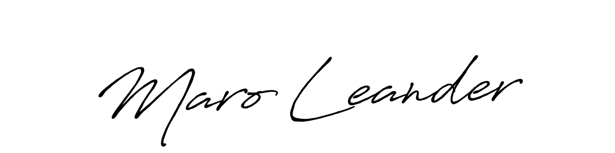 Use a signature maker to create a handwritten signature online. With this signature software, you can design (Antro_Vectra_Bolder) your own signature for name Maro Leander. Maro Leander signature style 7 images and pictures png