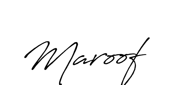 Create a beautiful signature design for name Maroof. With this signature (Antro_Vectra_Bolder) fonts, you can make a handwritten signature for free. Maroof signature style 7 images and pictures png