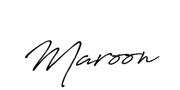 Use a signature maker to create a handwritten signature online. With this signature software, you can design (Antro_Vectra_Bolder) your own signature for name Maroon. Maroon signature style 7 images and pictures png