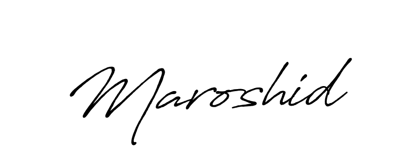Create a beautiful signature design for name Maroshid. With this signature (Antro_Vectra_Bolder) fonts, you can make a handwritten signature for free. Maroshid signature style 7 images and pictures png