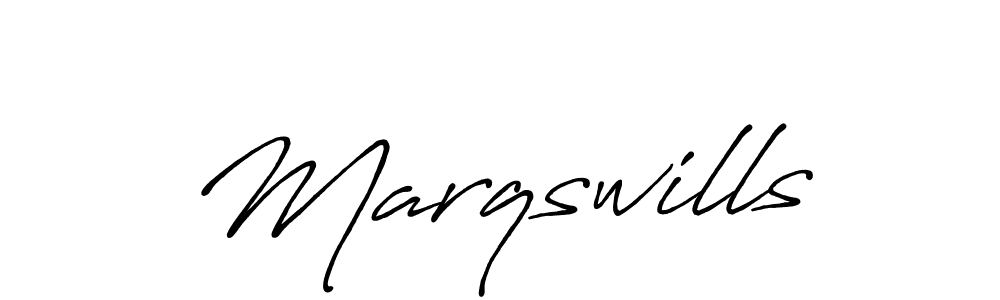 Create a beautiful signature design for name Marqswills. With this signature (Antro_Vectra_Bolder) fonts, you can make a handwritten signature for free. Marqswills signature style 7 images and pictures png