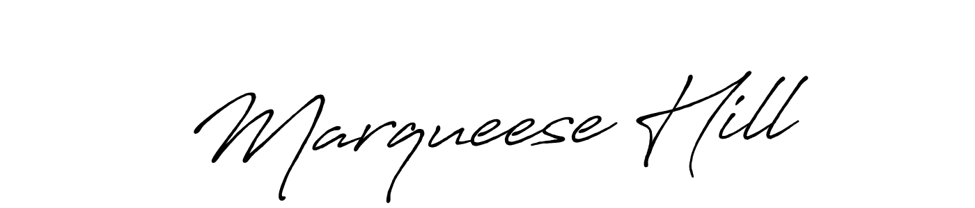 Make a beautiful signature design for name Marqueese Hill. With this signature (Antro_Vectra_Bolder) style, you can create a handwritten signature for free. Marqueese Hill signature style 7 images and pictures png