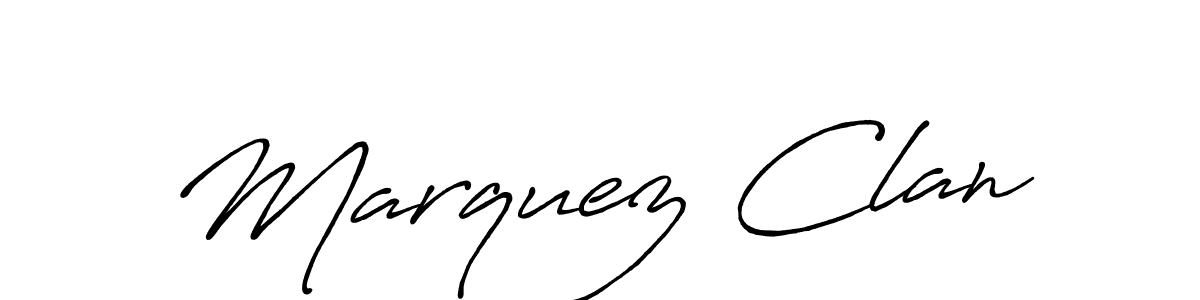 Make a beautiful signature design for name Marquez Clan. With this signature (Antro_Vectra_Bolder) style, you can create a handwritten signature for free. Marquez Clan signature style 7 images and pictures png