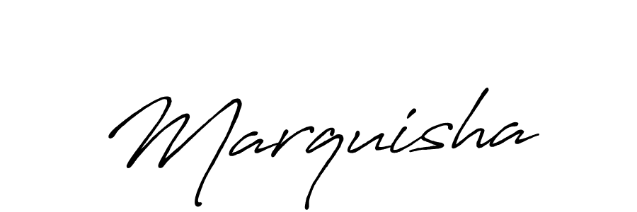 Use a signature maker to create a handwritten signature online. With this signature software, you can design (Antro_Vectra_Bolder) your own signature for name Marquisha. Marquisha signature style 7 images and pictures png