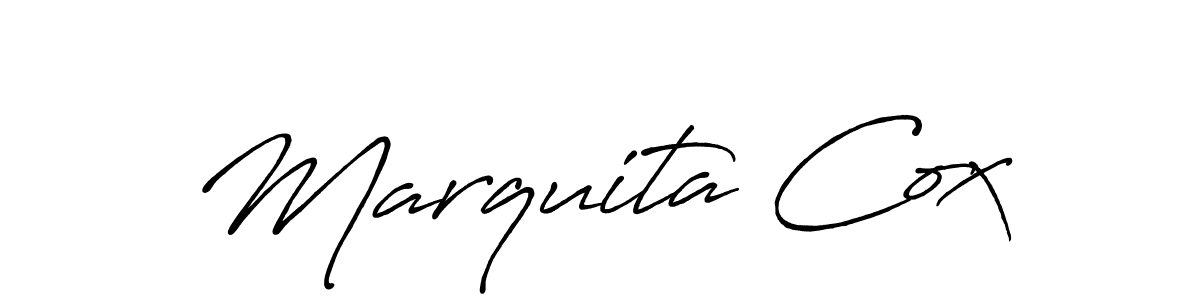 The best way (Antro_Vectra_Bolder) to make a short signature is to pick only two or three words in your name. The name Marquita Cox include a total of six letters. For converting this name. Marquita Cox signature style 7 images and pictures png