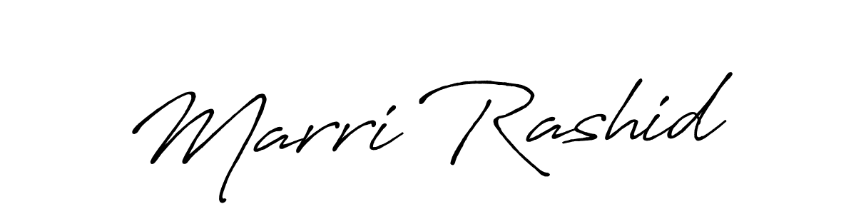 Use a signature maker to create a handwritten signature online. With this signature software, you can design (Antro_Vectra_Bolder) your own signature for name Marri Rashid. Marri Rashid signature style 7 images and pictures png