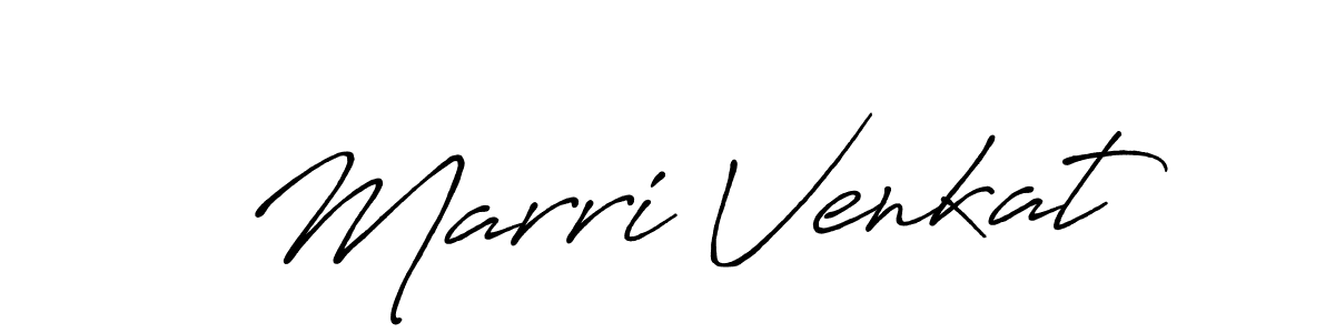 Make a beautiful signature design for name Marri Venkat. With this signature (Antro_Vectra_Bolder) style, you can create a handwritten signature for free. Marri Venkat signature style 7 images and pictures png