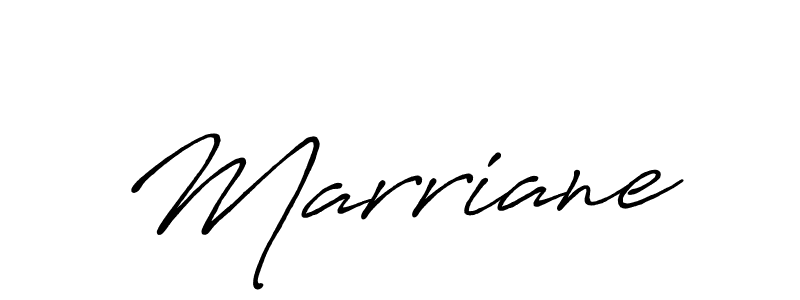 You should practise on your own different ways (Antro_Vectra_Bolder) to write your name (Marriane) in signature. don't let someone else do it for you. Marriane signature style 7 images and pictures png