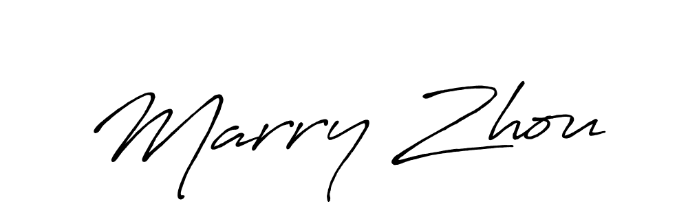 Similarly Antro_Vectra_Bolder is the best handwritten signature design. Signature creator online .You can use it as an online autograph creator for name Marry Zhou. Marry Zhou signature style 7 images and pictures png