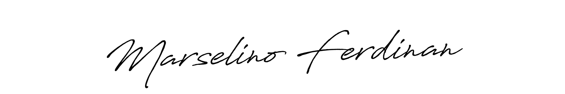 Make a short Marselino Ferdinan signature style. Manage your documents anywhere anytime using Antro_Vectra_Bolder. Create and add eSignatures, submit forms, share and send files easily. Marselino Ferdinan signature style 7 images and pictures png