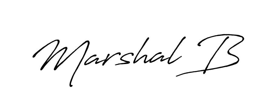 Design your own signature with our free online signature maker. With this signature software, you can create a handwritten (Antro_Vectra_Bolder) signature for name Marshal B. Marshal B signature style 7 images and pictures png