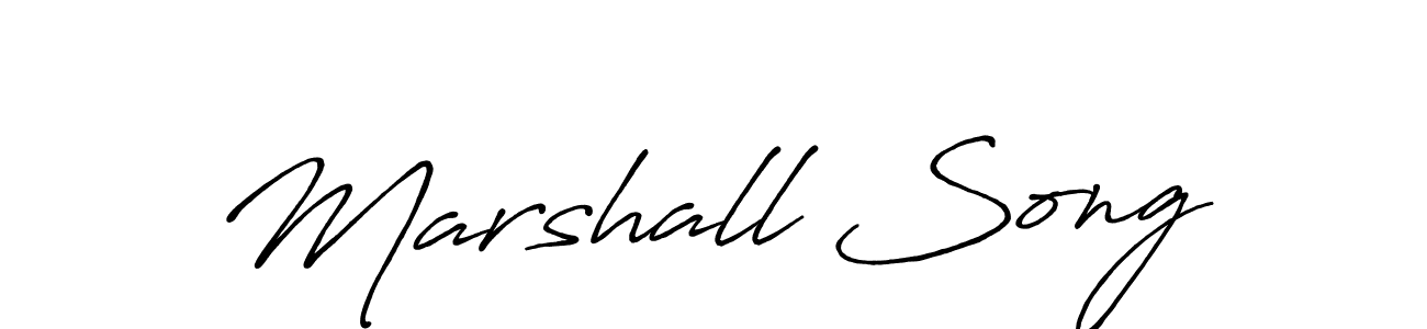 if you are searching for the best signature style for your name Marshall Song. so please give up your signature search. here we have designed multiple signature styles  using Antro_Vectra_Bolder. Marshall Song signature style 7 images and pictures png