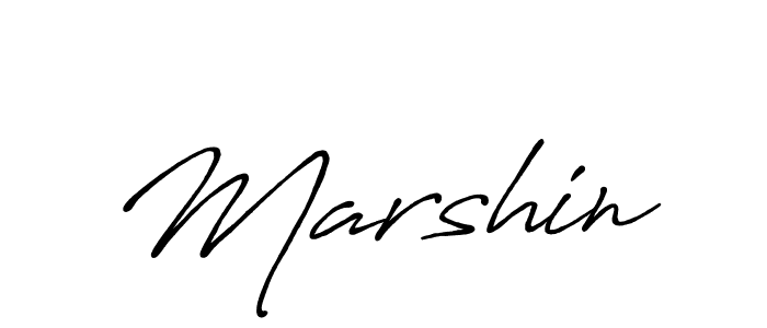 Use a signature maker to create a handwritten signature online. With this signature software, you can design (Antro_Vectra_Bolder) your own signature for name Marshin. Marshin signature style 7 images and pictures png