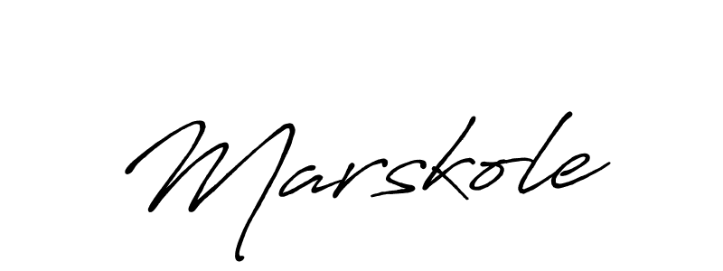 Design your own signature with our free online signature maker. With this signature software, you can create a handwritten (Antro_Vectra_Bolder) signature for name Marskole. Marskole signature style 7 images and pictures png