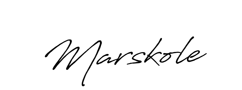 Design your own signature with our free online signature maker. With this signature software, you can create a handwritten (Antro_Vectra_Bolder) signature for name Marskole. Marskole signature style 7 images and pictures png