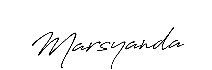 Use a signature maker to create a handwritten signature online. With this signature software, you can design (Antro_Vectra_Bolder) your own signature for name Marsyanda. Marsyanda signature style 7 images and pictures png