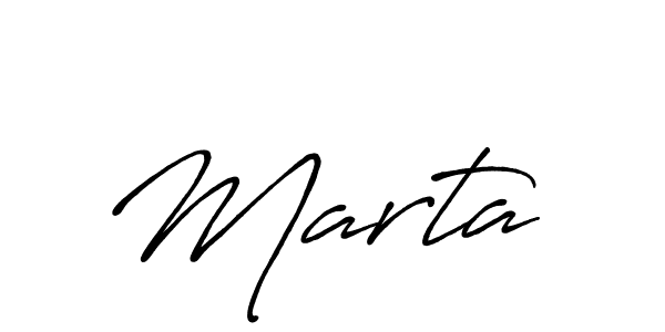 Create a beautiful signature design for name Marta . With this signature (Antro_Vectra_Bolder) fonts, you can make a handwritten signature for free. Marta  signature style 7 images and pictures png