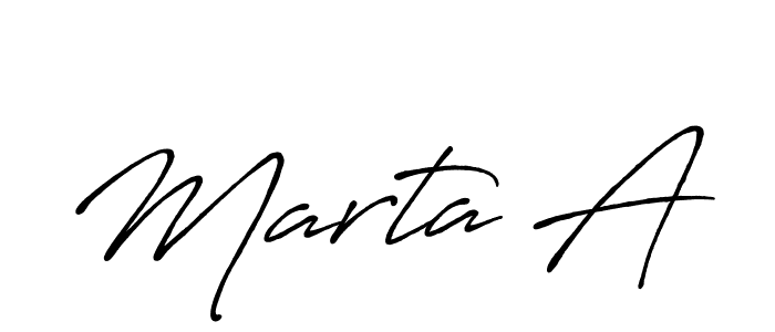 Best and Professional Signature Style for Marta A. Antro_Vectra_Bolder Best Signature Style Collection. Marta A signature style 7 images and pictures png