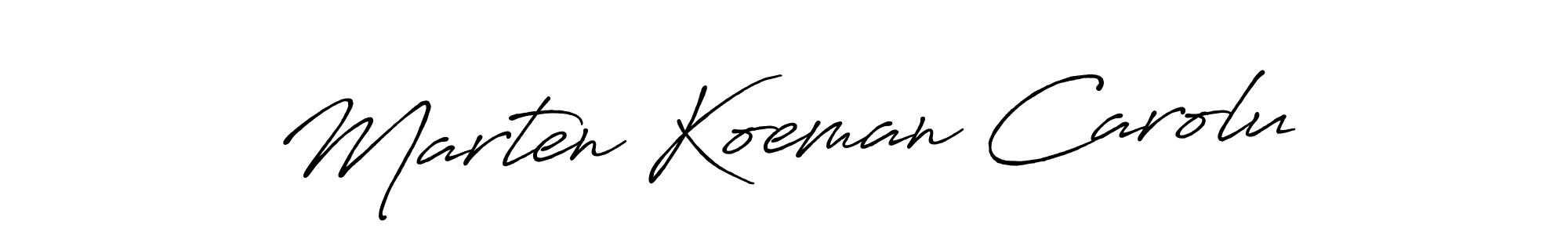 It looks lik you need a new signature style for name Marten Koeman Carolu. Design unique handwritten (Antro_Vectra_Bolder) signature with our free signature maker in just a few clicks. Marten Koeman Carolu signature style 7 images and pictures png