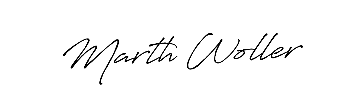 Make a beautiful signature design for name Marth Woller. Use this online signature maker to create a handwritten signature for free. Marth Woller signature style 7 images and pictures png