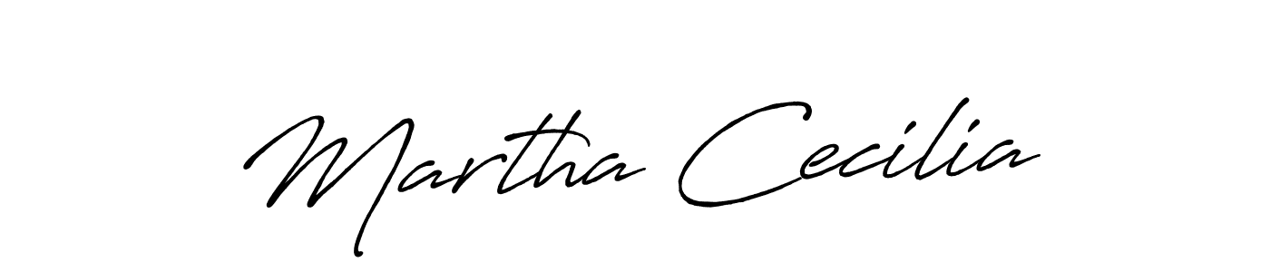 How to make Martha Cecilia name signature. Use Antro_Vectra_Bolder style for creating short signs online. This is the latest handwritten sign. Martha Cecilia signature style 7 images and pictures png