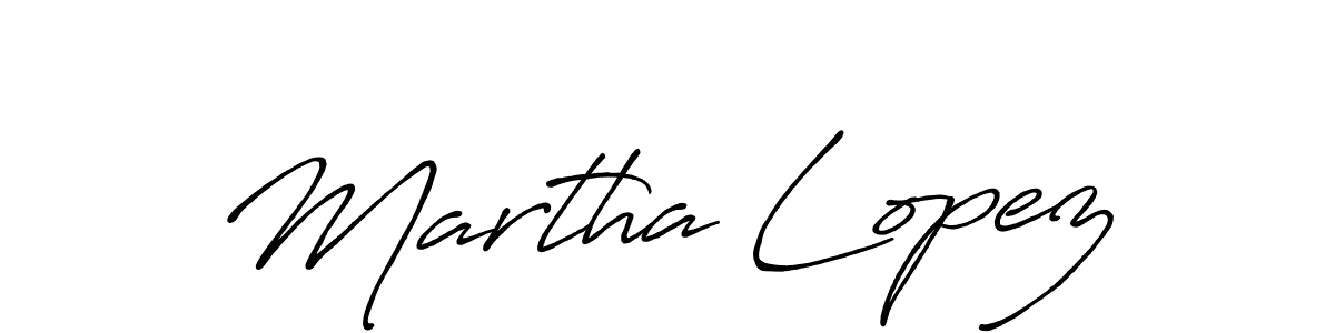 Design your own signature with our free online signature maker. With this signature software, you can create a handwritten (Antro_Vectra_Bolder) signature for name Martha Lopez. Martha Lopez signature style 7 images and pictures png