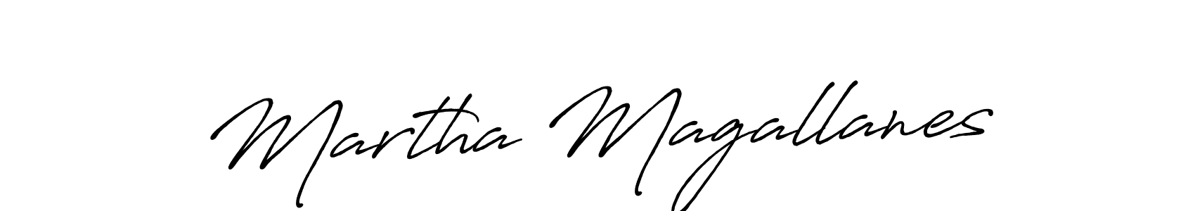 Create a beautiful signature design for name Martha Magallanes. With this signature (Antro_Vectra_Bolder) fonts, you can make a handwritten signature for free. Martha Magallanes signature style 7 images and pictures png