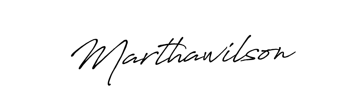 How to make Marthawilson name signature. Use Antro_Vectra_Bolder style for creating short signs online. This is the latest handwritten sign. Marthawilson signature style 7 images and pictures png